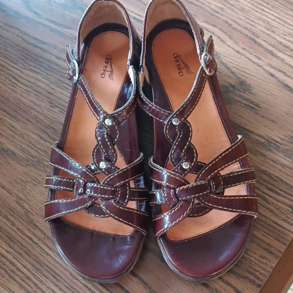 Dansko sandals, 38, brown leather, New, never worn - Picture 1 of 4